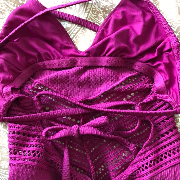 Robin Piccone Knit Swimsuit in Fuschia - Picture 5 of 7